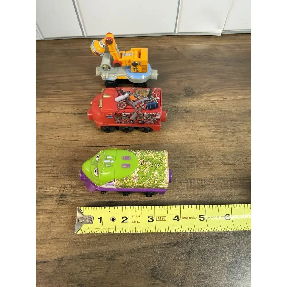 Chuggington Wooden Railway Train Lot Of 3 Wilson, Koko, Crane Car